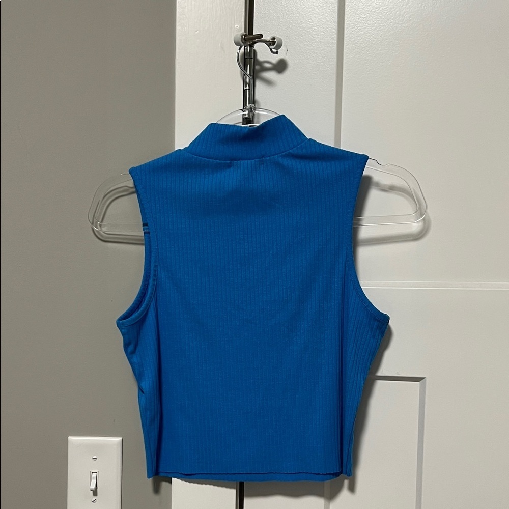GB Juniors Vibrant Blue Mock Neck Tank Top - Picture 3 of 3